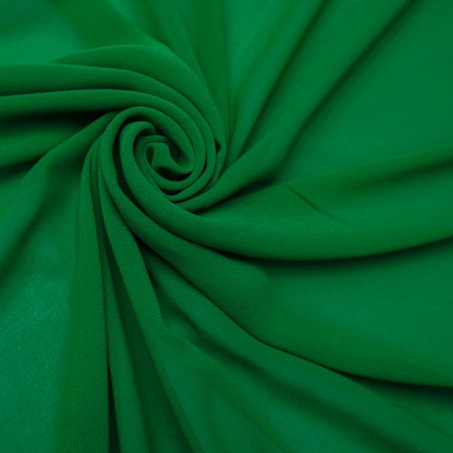 Tecido musseline toque de seda verde bandeira