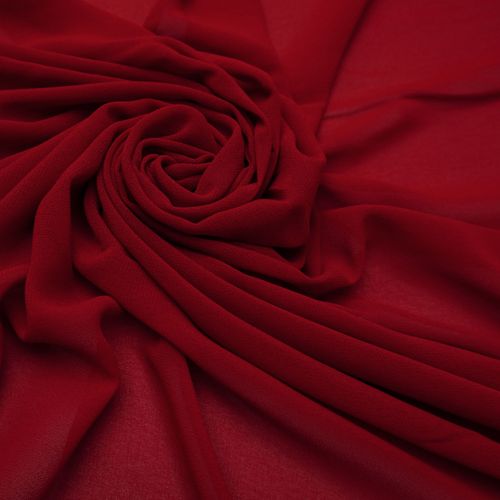 Tecido musseline toque de seda vermelho