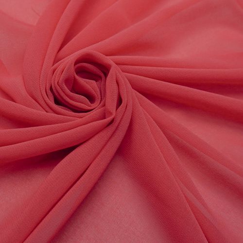 Tecido musseline toque de seda rosa goiaba
