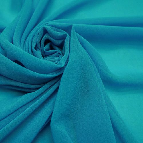 Tecido musseline toque de seda azul celeste
