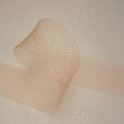 Tecido crinol salmão 7cm de largura macio