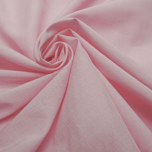 Tecido cambraia de algodão rosa bebê