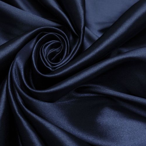 Tecido cetim com elastano azul marinho