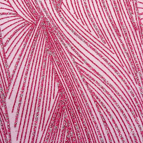 Tecido tule glitter diamante quebrado pink