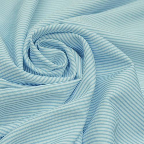 Tecido crepe leve listrado azul/branco