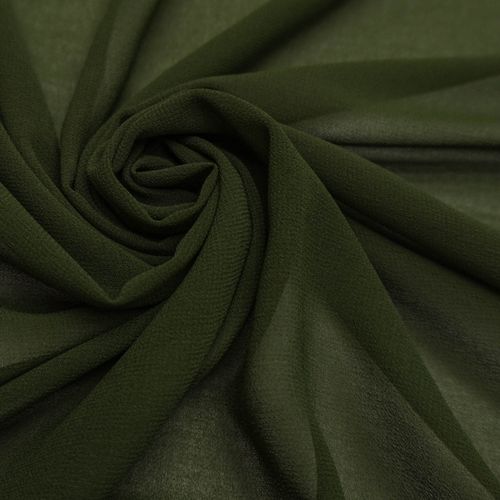 Tecido musseline toque de seda verde oliva