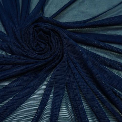 Tecido tule de malha azul marinho