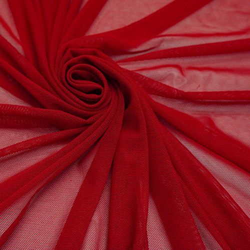 Tecido tule de malha vermelho