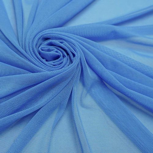 Tecido tule de malha azul serenity