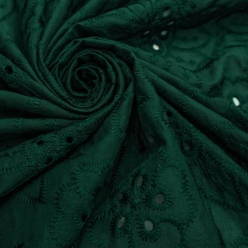 Tecido laise 100% algodão verde floresta