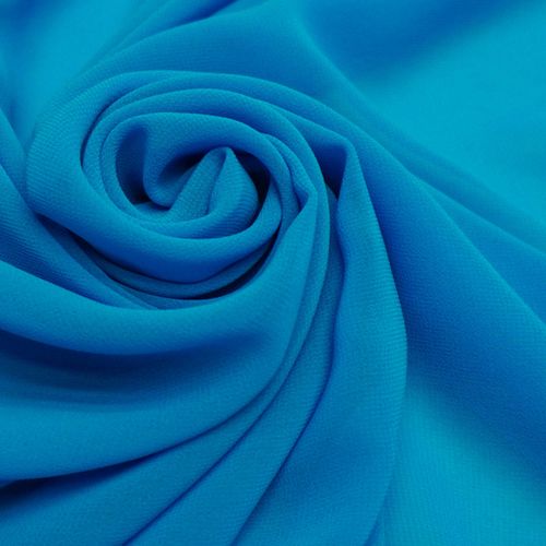 Tecido musseline toque de seda azul celeste