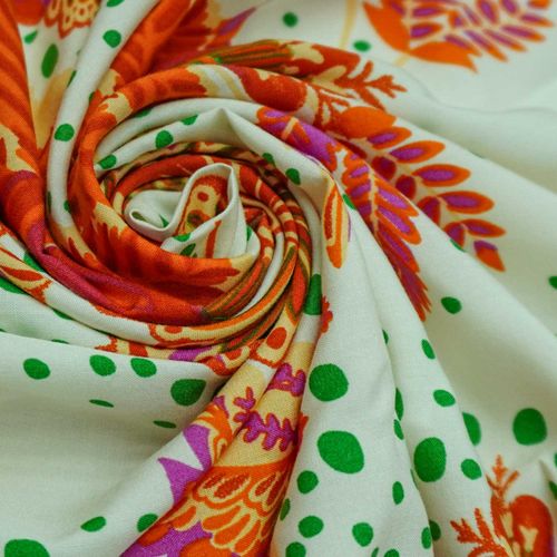 Tecido viscose pérola estampada floral