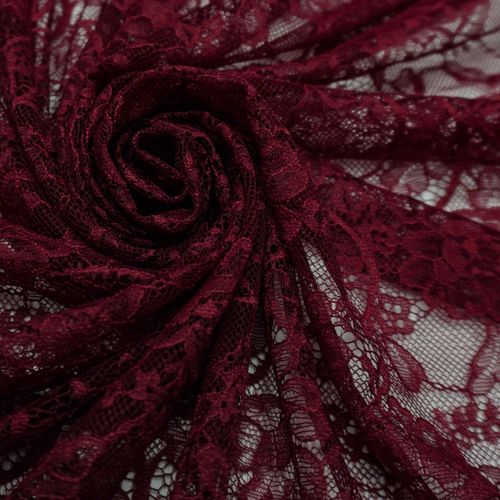 Tecido renda chantilly marsala
