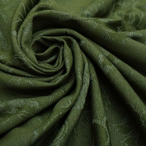Tecido jacquard viscose mista verde oliva