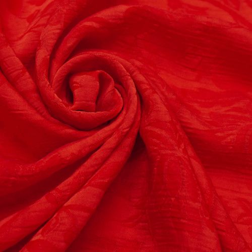 Tecido viscose jacquard vermelho
